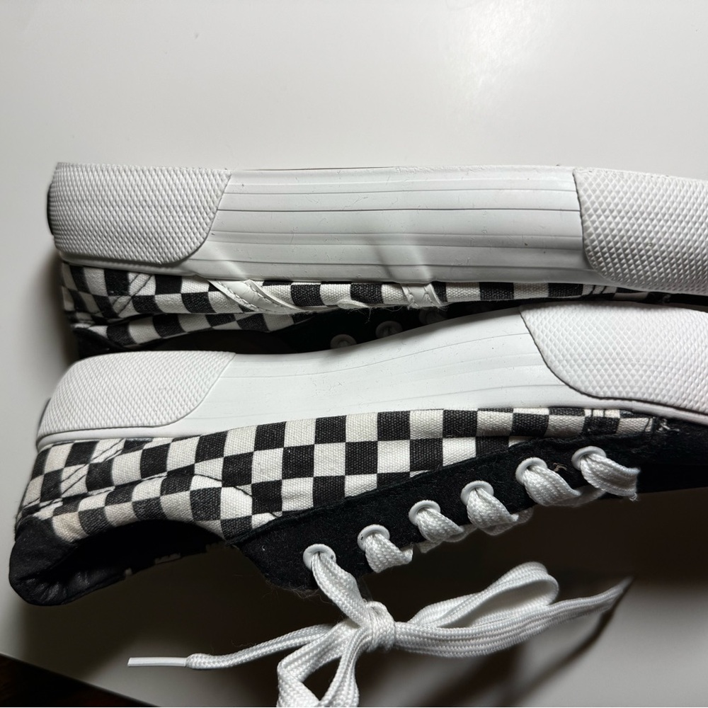 Checkered Black and White Sneakers by Mudd size 8 pre-owned